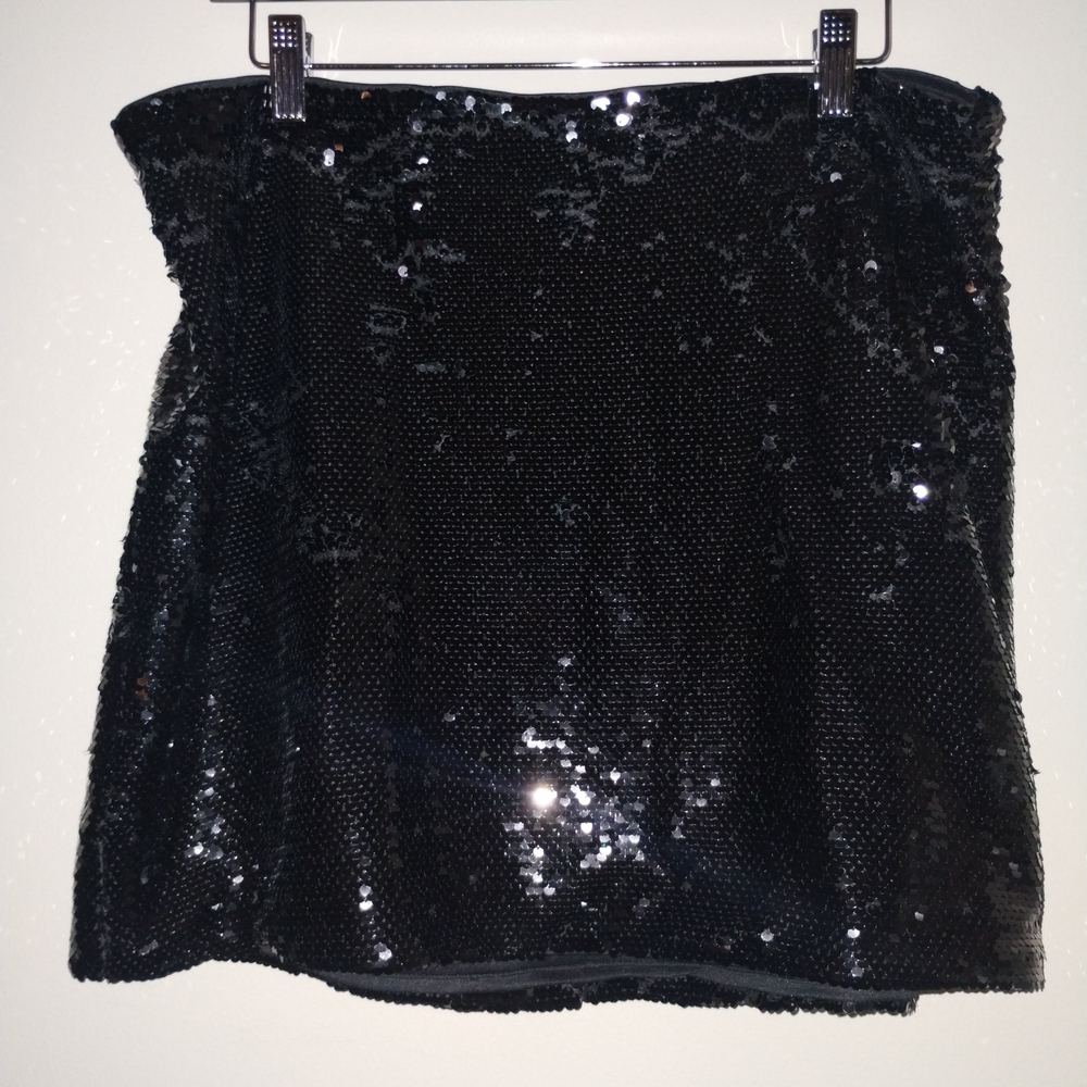 Forever 21 Black Sequin Mini Skirt